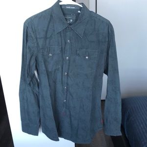 Grey bottom down Guess shirt